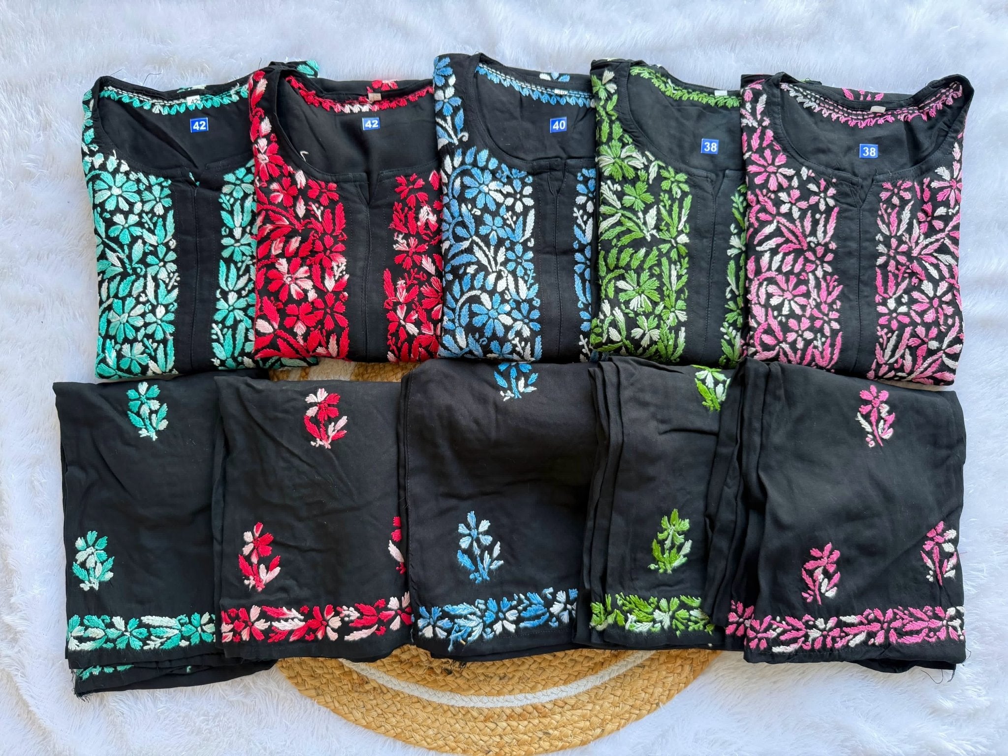 Rayon Colored Thread Set - Chikankari official