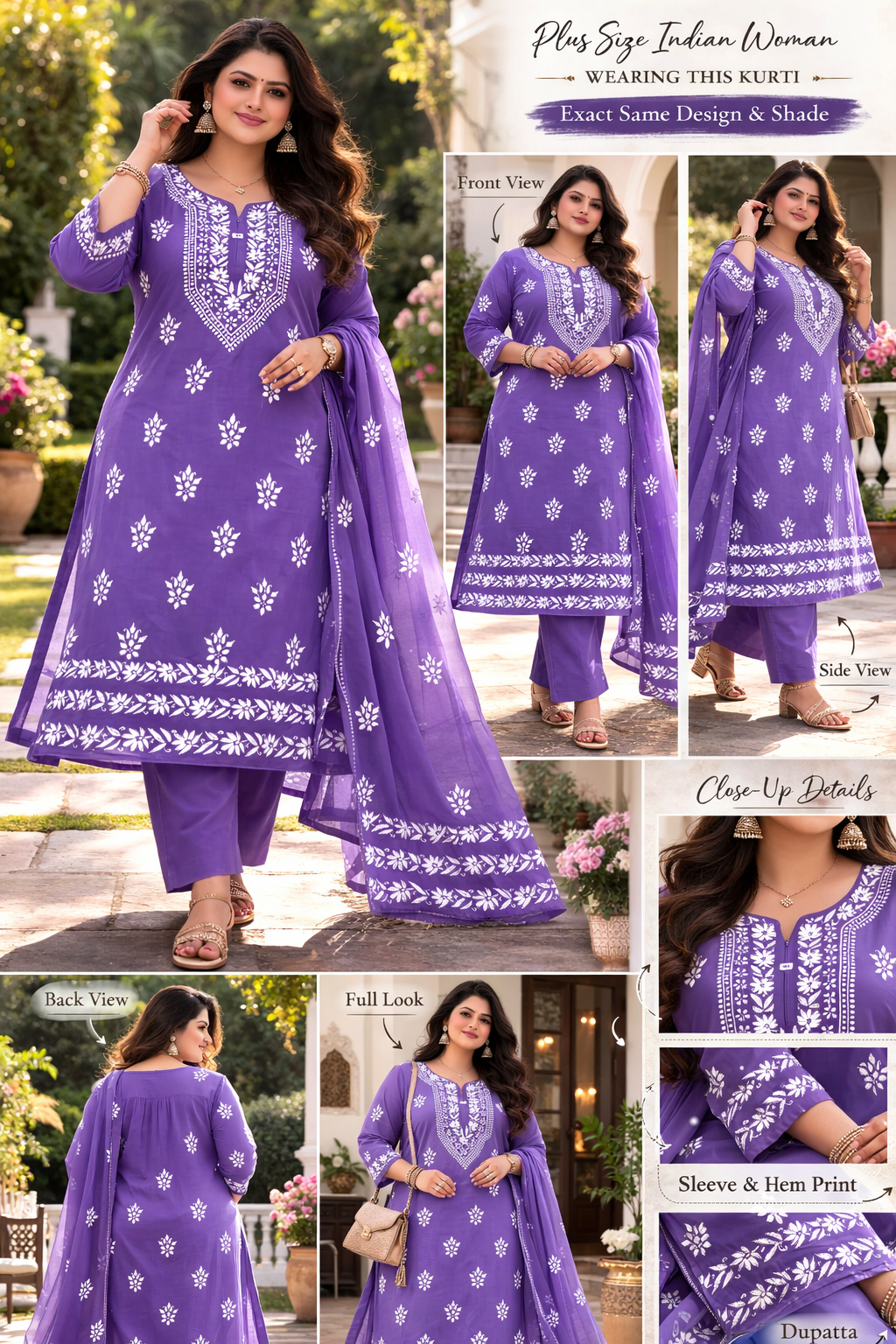 Rayon Comfy Plus Sizes Kurti Sets 50 To 66 Sizes - Chikankari official