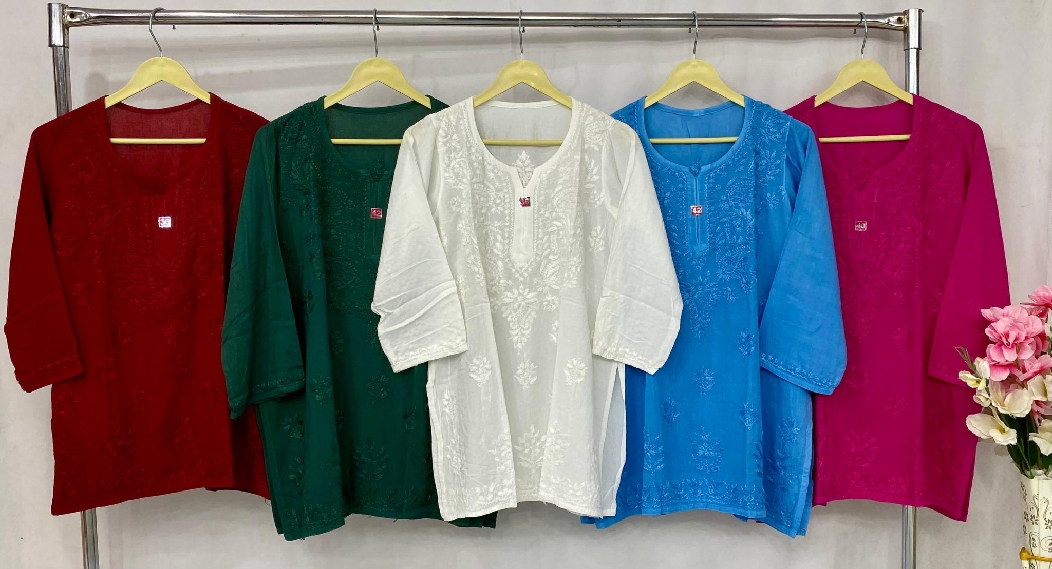 Rayon Comfy Short top for Everyday fit - Chikankari official