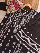 Rayon crafted designed white thread 2pc Set - Chikankari official