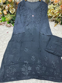 Rayon Daman 4 Buta Dyed Combo - Chikankari official