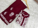 Rayon Daman Buta Co ord Set - Chikankari official