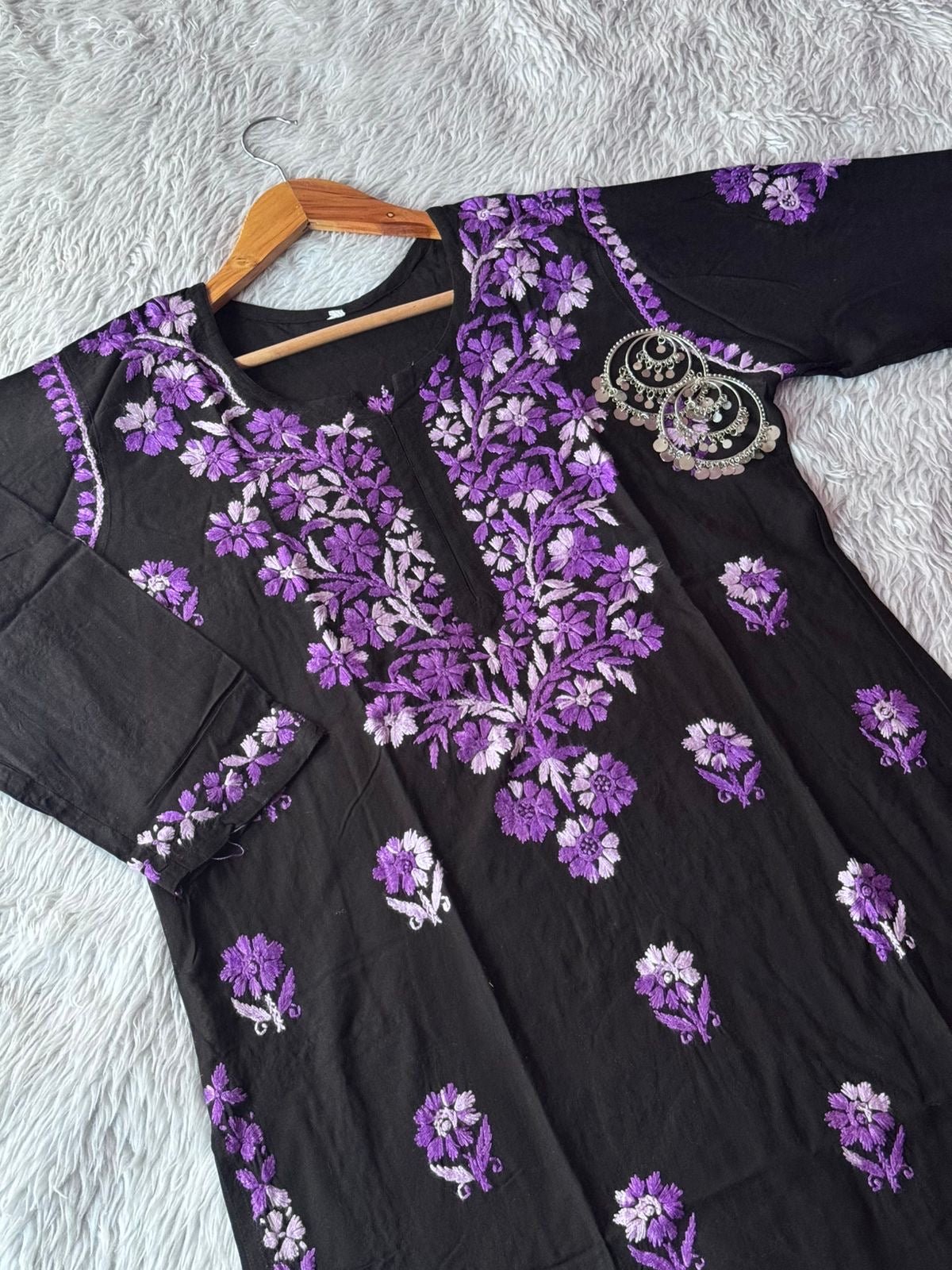 Rayon Double Thread soft 2pc Set - Chikankari official