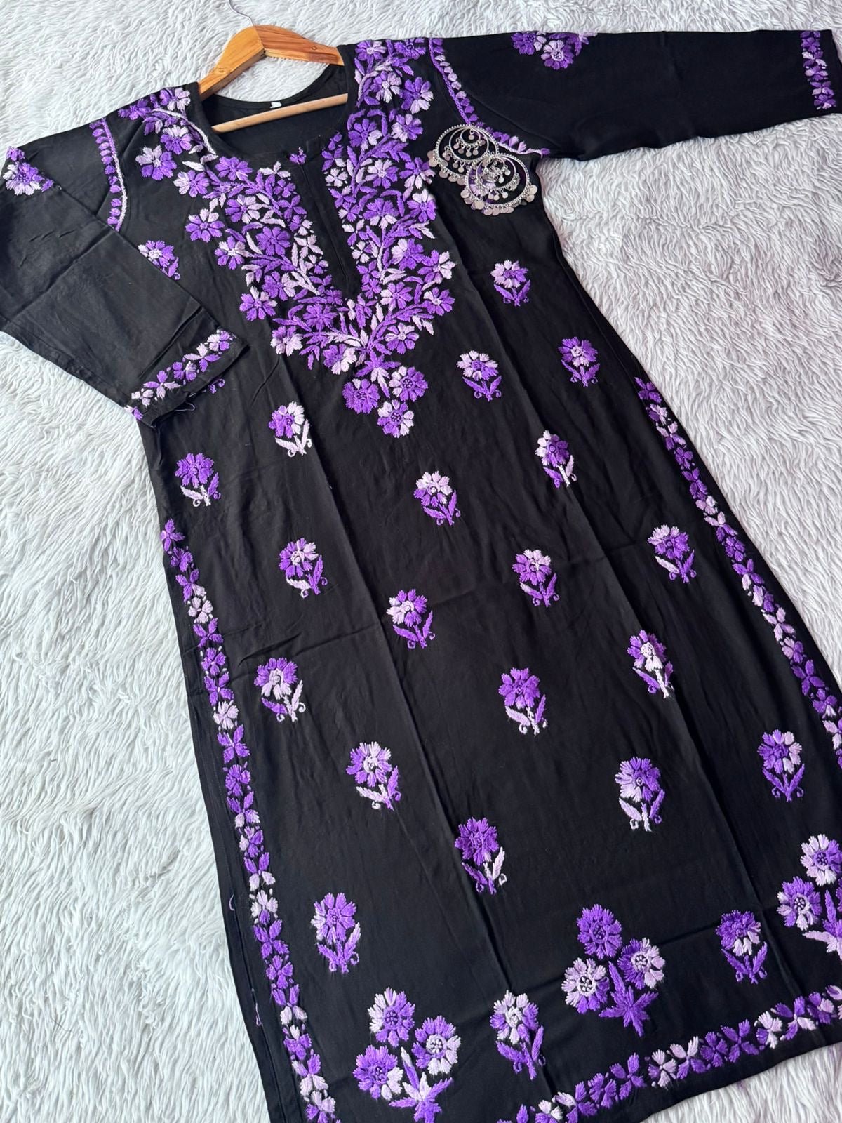 Rayon Double Thread soft 2pc Set - Chikankari official