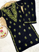 Rayon Dual thread Chikankari Co - ord - Chikankari official