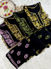 Rayon Dual thread Chikankari Co - ord - Chikankari official
