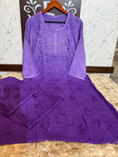 Rayon Dyed Chikankari Set - Chikankari official