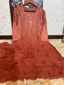 Rayon Dyed Chikankari Set - chikankariofficial