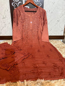Rayon Dyed Chikankari Set - Chikankari official