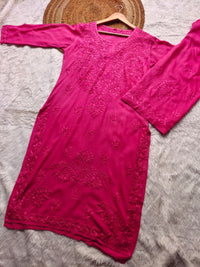 Rayon Dyed Handcrafted set - Chikankari official