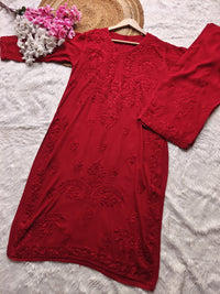 Rayon Dyed Handcrafted set - Chikankari official