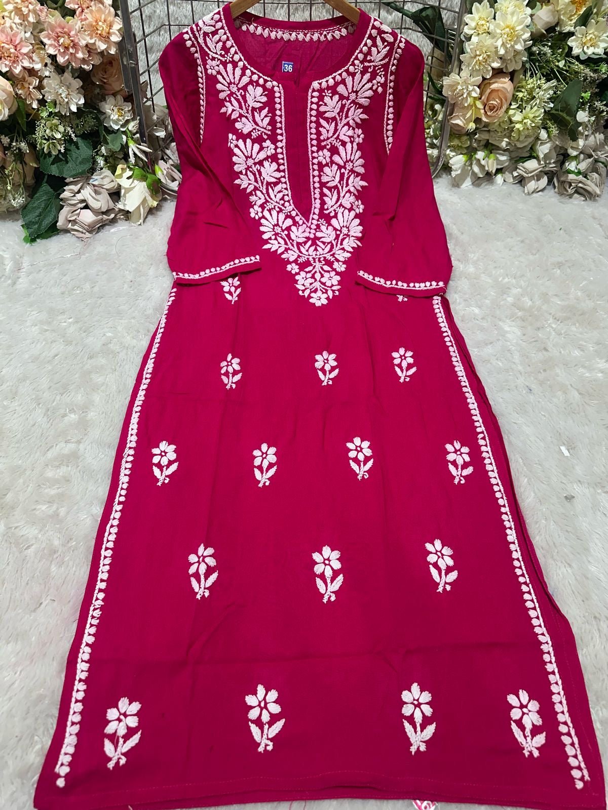 Rayon Fancy Gala Buti - Chikankari official