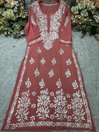 Rayon Fancy Heavy Bota Kurta - Chikankari official
