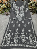 Rayon Fancy Heavy Bota Kurta - Chikankari official