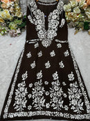 Rayon Fancy Heavy Bota Kurta - Chikankari official