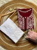 Rayon Fine Intricate Kurta - Chikankari official