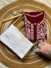 Rayon Fine Intricate Kurta - Chikankari official