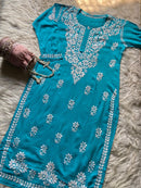 Rayon Fine Intricate Kurta - Chikankari official