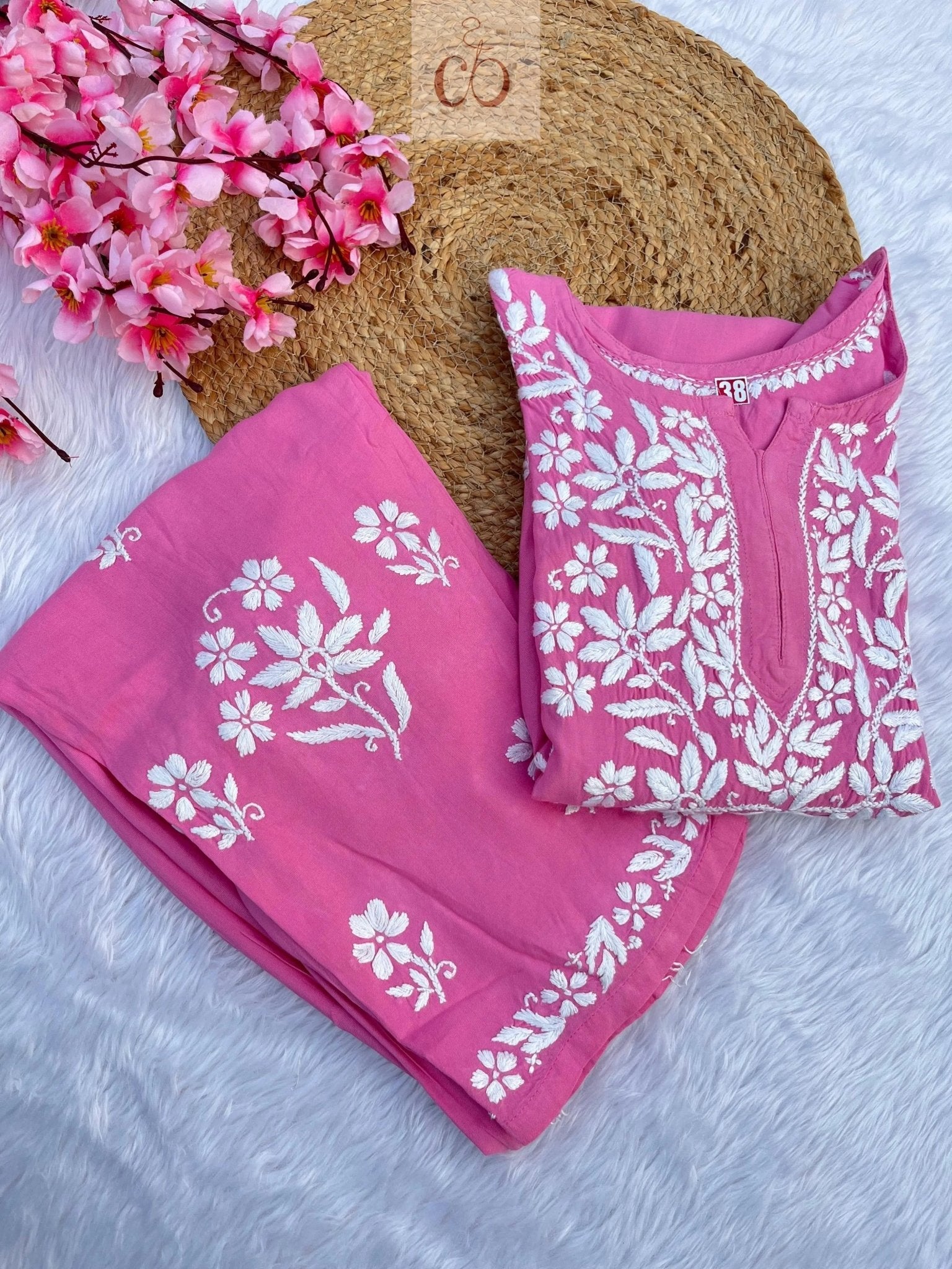 Rayon Finest work Plazzo combo
