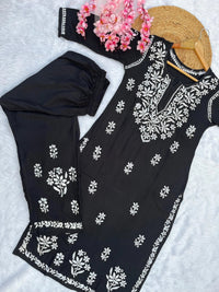 Rayon Finest work Plazzo combo - Chikankari official