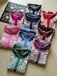 Rayon Flowers Embroidery Kurta and Plazzo - Chikankari official