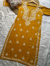 Rayon Gala Buti Chikankari Soft Kurti - Chikankari official
