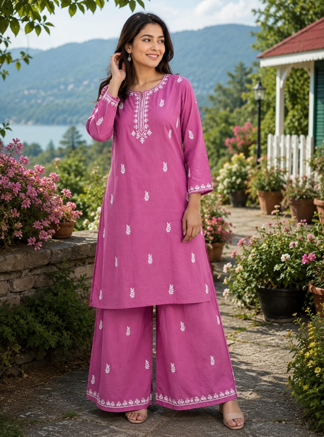 Rayon Gala Buti Soft 2pc set - Chikankari official
