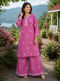 Rayon Gala Buti Soft 2pc set - Chikankari official