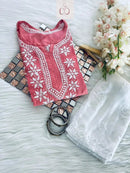 Rayon Ghaspatti Work Kurti - Chikankari official