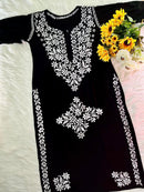 Rayon Ghaspatti Work Kurti With Pant - Chikankari official