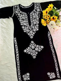 Rayon Ghaspatti Work Kurti With Pant - Chikankari official