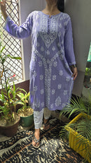 Rayon Hand heavy Work Kurti With pant - Chikankari official