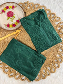 Rayon Heavy work embroidered tone to tonr kurta - Chikankari official