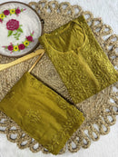 Rayon Heavy work embroidered tone to tonr kurta - Chikankari official