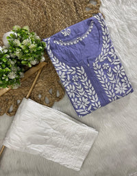Rayon Long Chikan Kurtas - Chikankari official