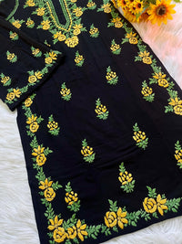 Rayon Multi Colour Thread Chikankari Co - ord set - Chikankari official