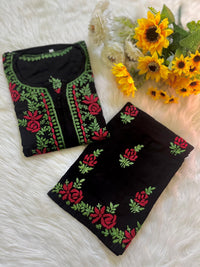 Rayon Multi Colour Thread Chikankari Co - ord set - Chikankari official