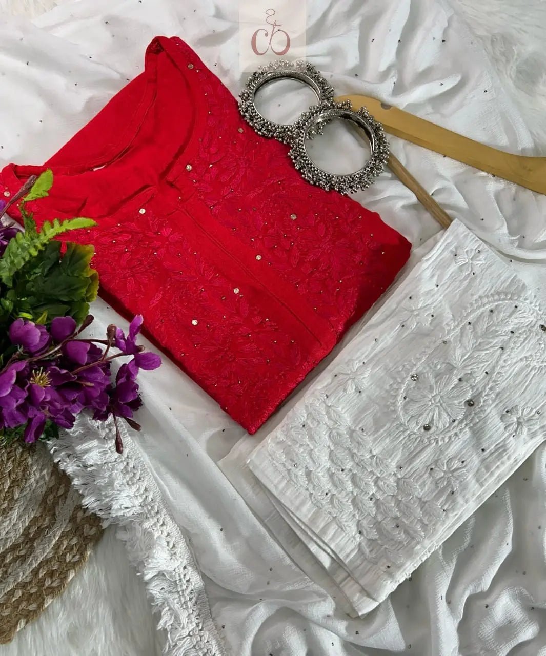 Rayon Muqaish Kurtis - Chikankari official