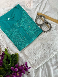 Rayon Muqaish Kurtis - Chikankari official