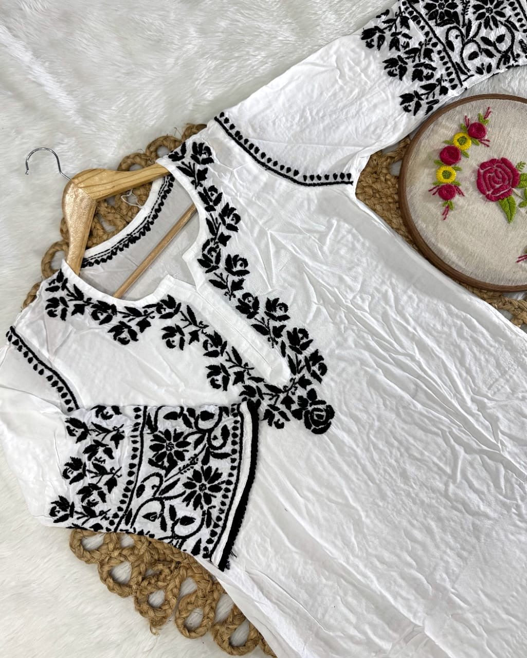 Rayon New Concept Afghani Edition Chikankari combo - Chikankari official