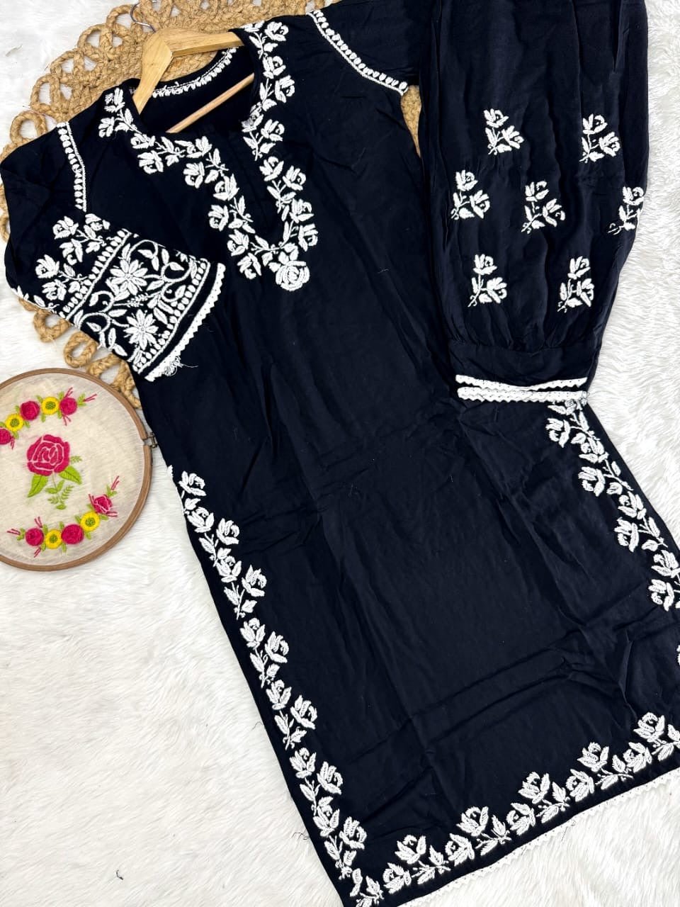 Rayon New Concept Afghani Edition Chikankari combo - Chikankari official