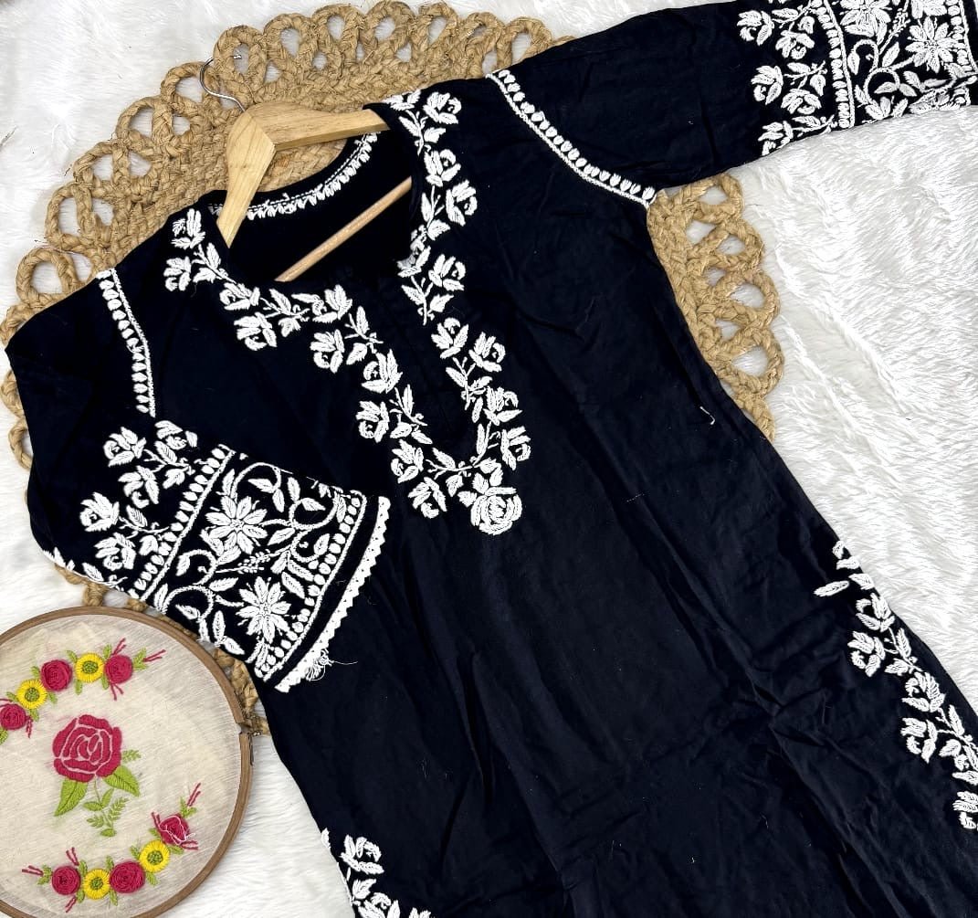 Rayon New Concept Afghani Edition Chikankari combo - Chikankari official