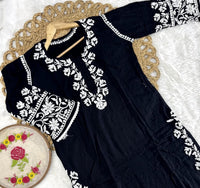 Rayon New Concept Afghani Edition Chikankari combo - Chikankari official