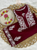 Rayon New Concept Chikankari combo ( Hand Embroidered ) - Chikankari official
