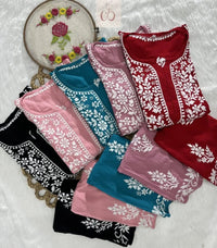 Rayon New Concept Chikankari combo ( Hand Embroidered ) - Chikankari official