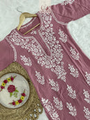 Rayon New Concept Chikankari combo ( Hand Embroidered ) - Chikankari official