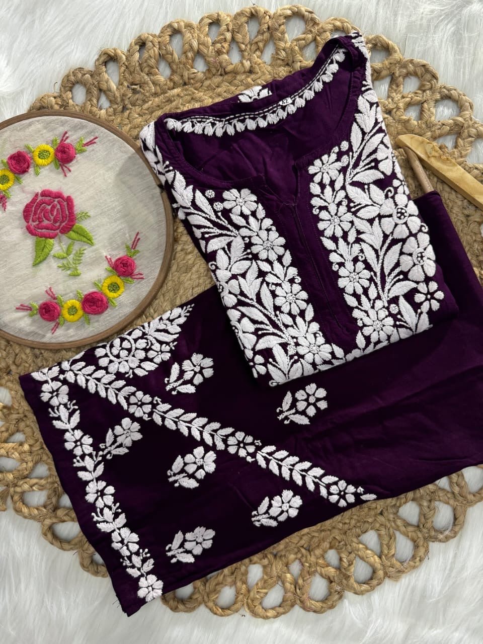 Rayon new concept Plazzo combo - Chikankari official