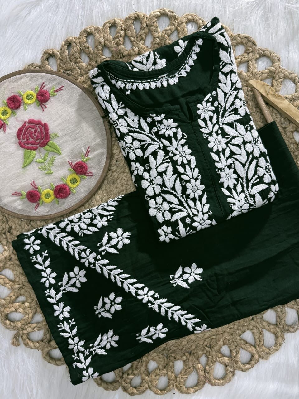 Rayon new concept Plazzo combo - Chikankari official