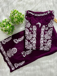 Rayon new concept Plazzo Combo - Chikankari official