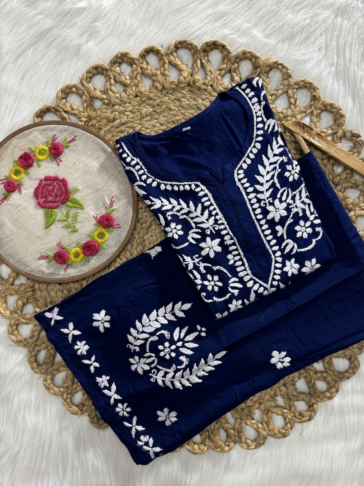 Rayon New Concept Plazzo Combo - Chikankari official